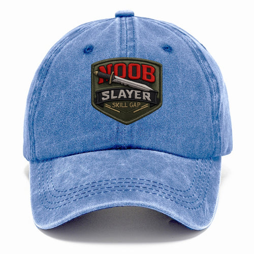 NOOB SLAYER - sword through noob text in red and silver , skill gap - Classic Cap