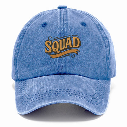 Bold typography design - "SQUAD" - your crew, your people - Classic Cap - Summer Sky(Blue)