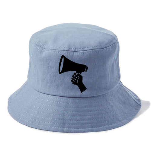 Megaphone silhouette - voice and protest ink brushwork - Bucket Hat