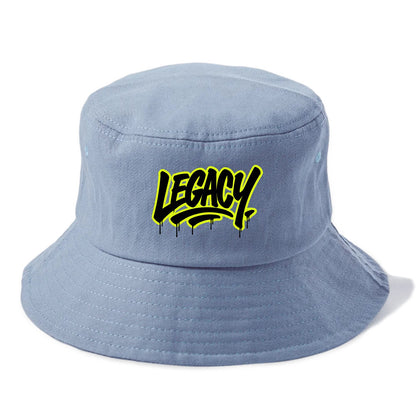 Bold typography design - "LEGACY" - what you leave behind, lasting impact - Bucket Hat - Summer Sky(Blue)