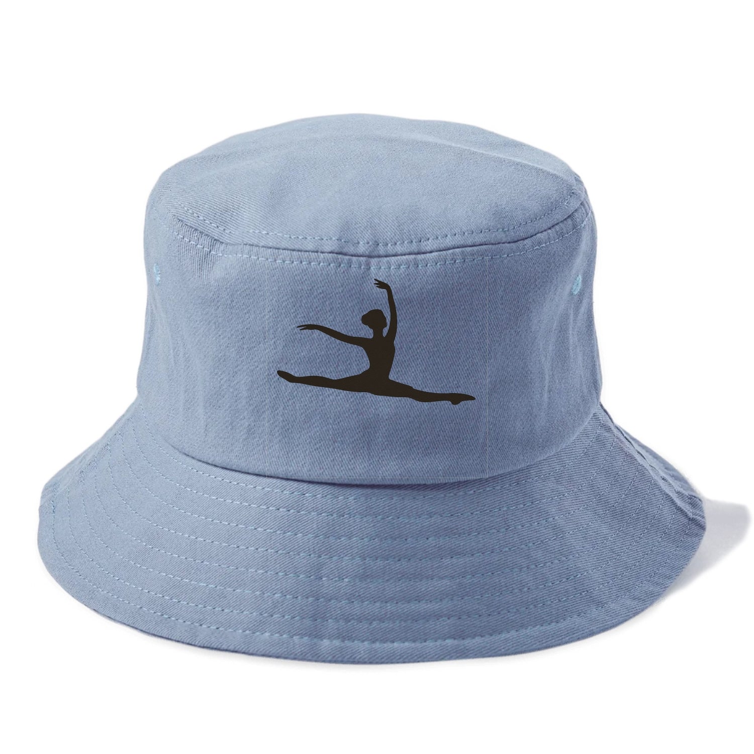 Ballet dancer in grand jete leap - Bucket Hat - Summer Sky(Blue)