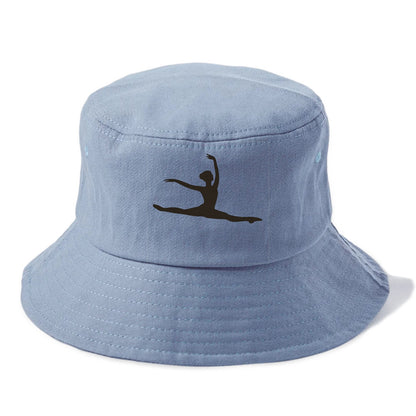 Ballet dancer in grand jete leap - Bucket Hat - Summer Sky(Blue)