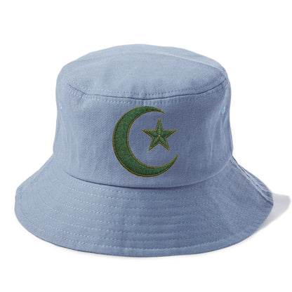 Crescent Moon and Star - Bucket Hat - Summer Sky(Blue)