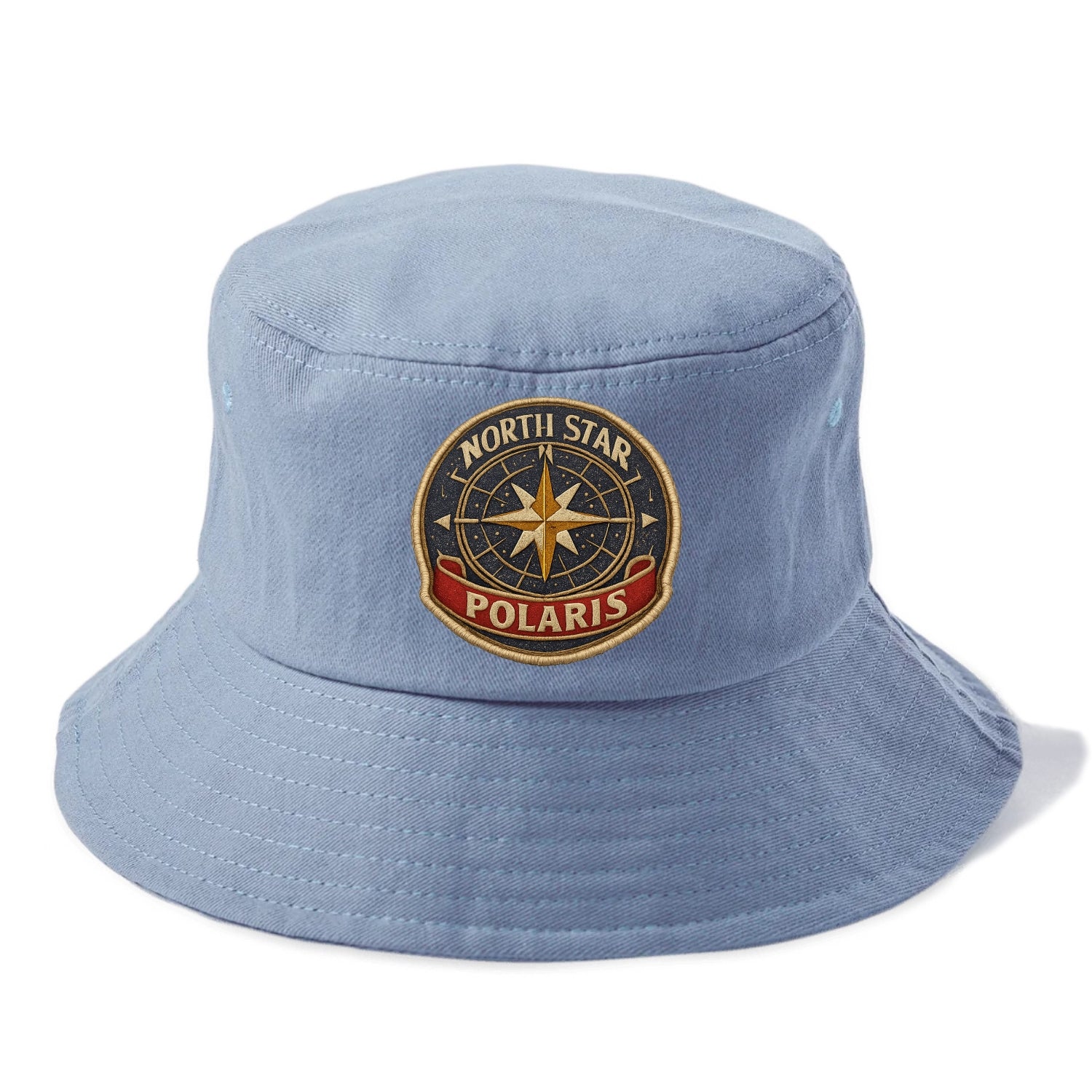 NORTH STAR POLARIS - guiding star in gold and white , navigation - Bucket Hat - Summer Sky(Blue)