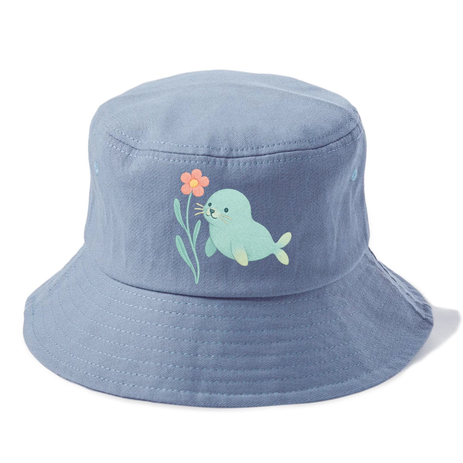 Mint Seal Pup - Bucket Hat - Summer Sky(Blue)