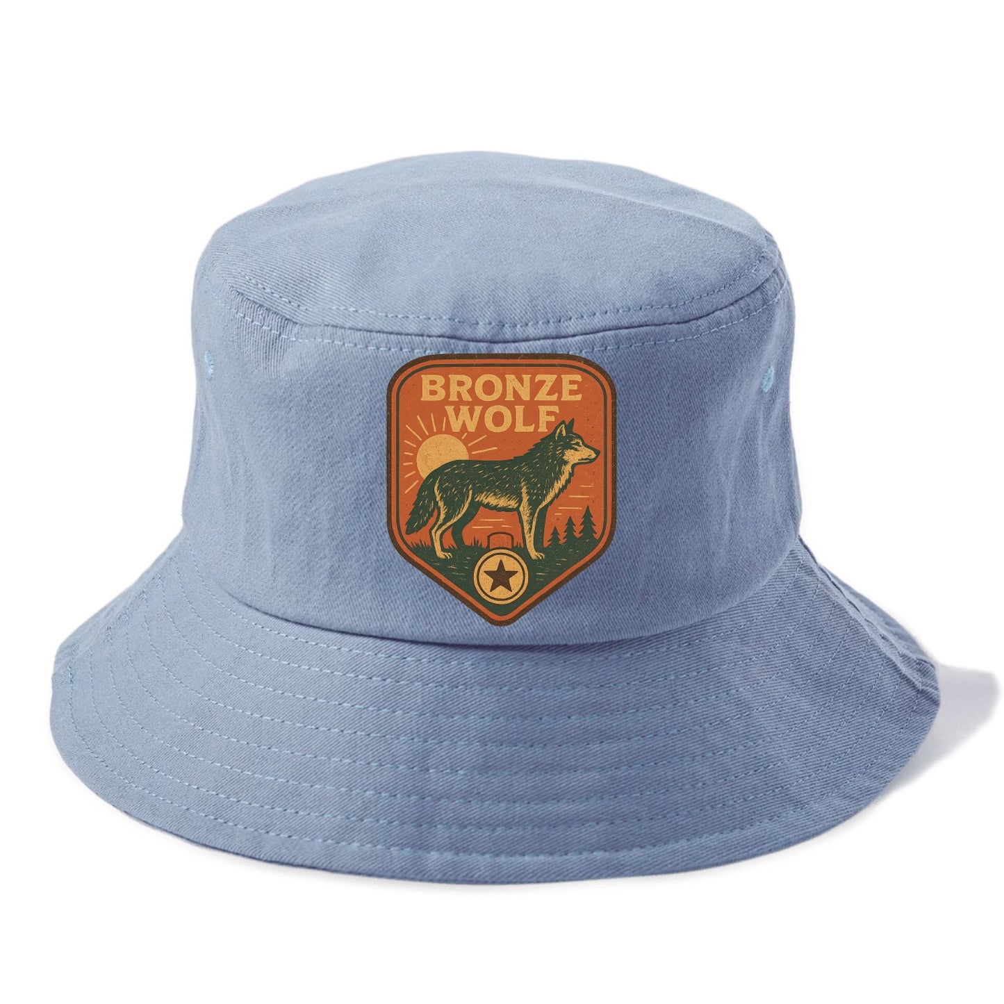 Bronze Wolf Medal  - Bucket Hat - Summer Sky(Blue)