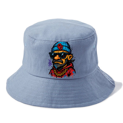Norman Sooner wearing Oklahoma beanie with OU patch - Bucket Hat - Summer Sky(Blue)