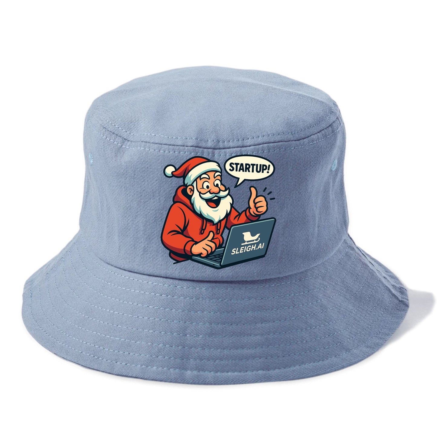 Santa Tech Startup CEO - Bucket Hat - Summer Sky(Blue)