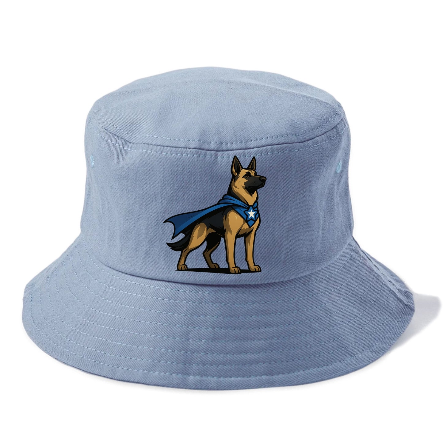 German Shepherd Patriotic Hero  - Bucket Hat - Summer Sky(Blue)