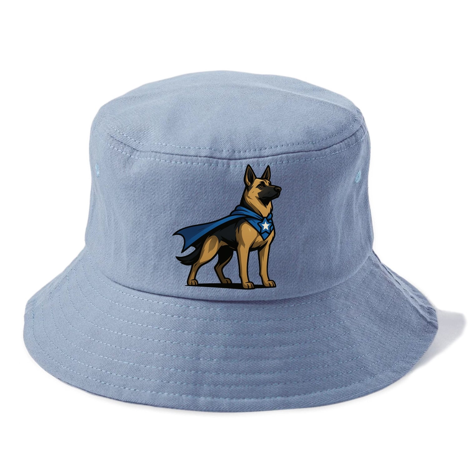 German Shepherd Patriotic Hero  - Bucket Hat - Summer Sky(Blue)