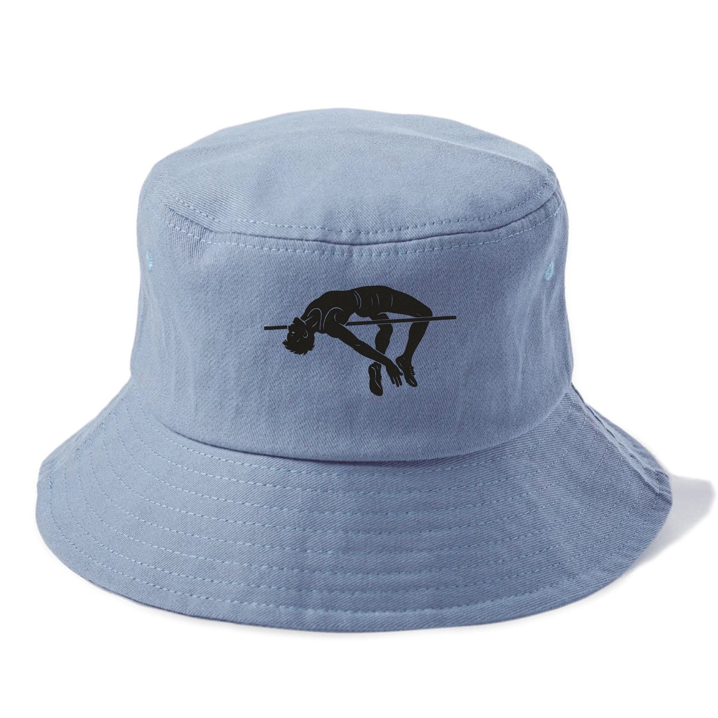 High jumper arching over bar - Bucket Hat - Summer Sky(Blue)