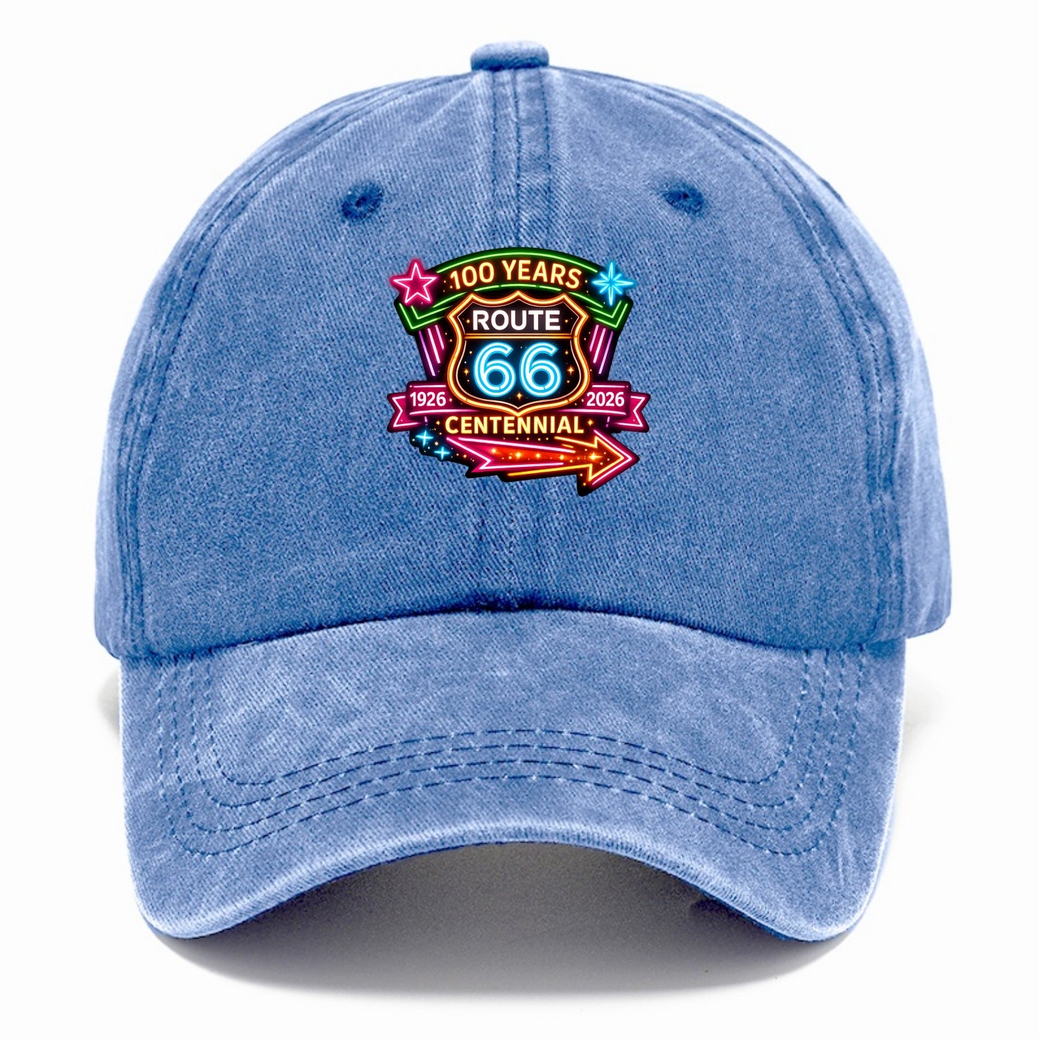 CENTENNIAL BADGE | 100 Years celebration emblem | 1926-2026 dates | Anniversary crest - Classic Cap - Summer Sky(Blue)
