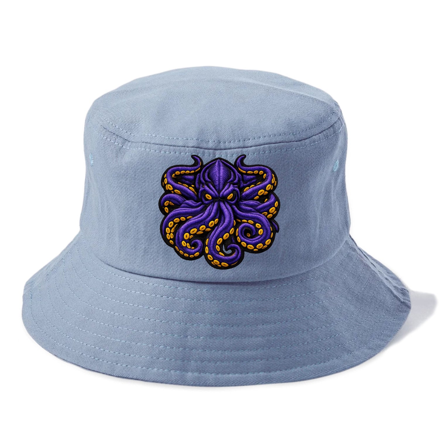 KRAKEN TENTACLES - sea monster in purple and black , deep sea - Bucket Hat - Summer Sky(Blue)