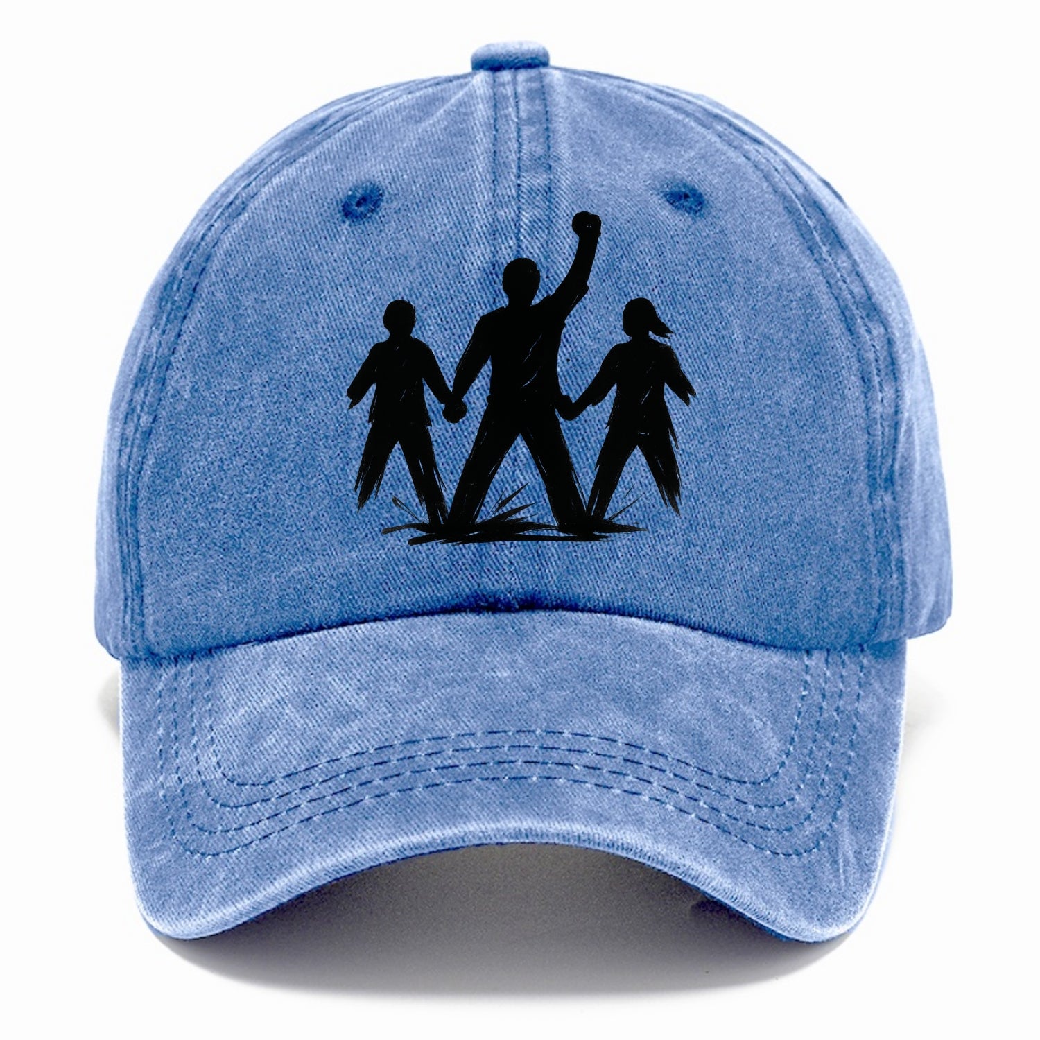 Human chain formation - unity and protection ink brushwork - Classic Cap - Summer Sky(Blue)