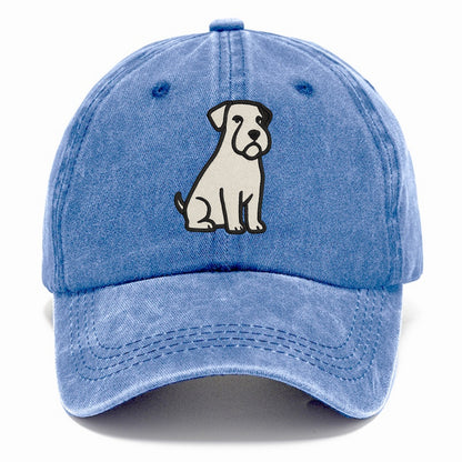 Sealyham Terrier White Sitting Pose Classic Cap - Summer Sky(Blue)