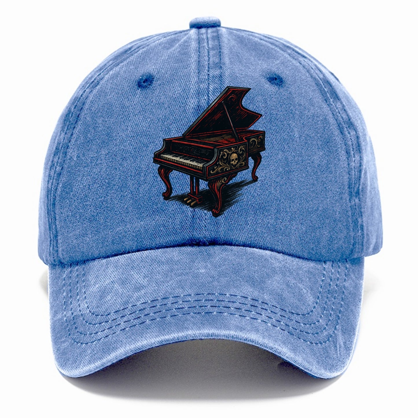 Harpsichord with baroque decorative styling - Classic Cap - Summer Sky(Blue)