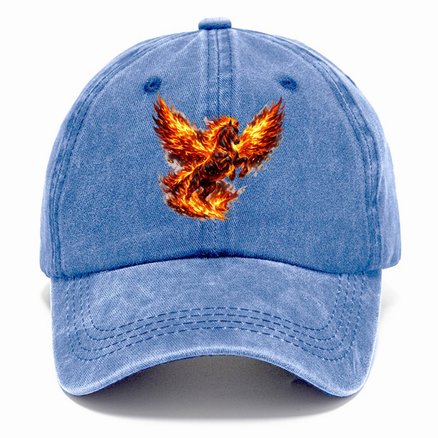 PHOENIX FIRE HORSE | Horse emerging from flames like phoenix | Rebirth transformation - Classic Cap - Summer Sky(Blue)