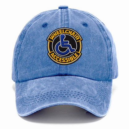 WHEELCHAIR ACCESSIBLE - accessibility symbol in blue , inclusion - Classic Cap - Summer Sky(Blue)