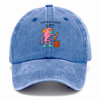 WRITERS BLOCK IS REAL | Brick wall with pencil - Classic Cap - Summer Sky(Blue)
