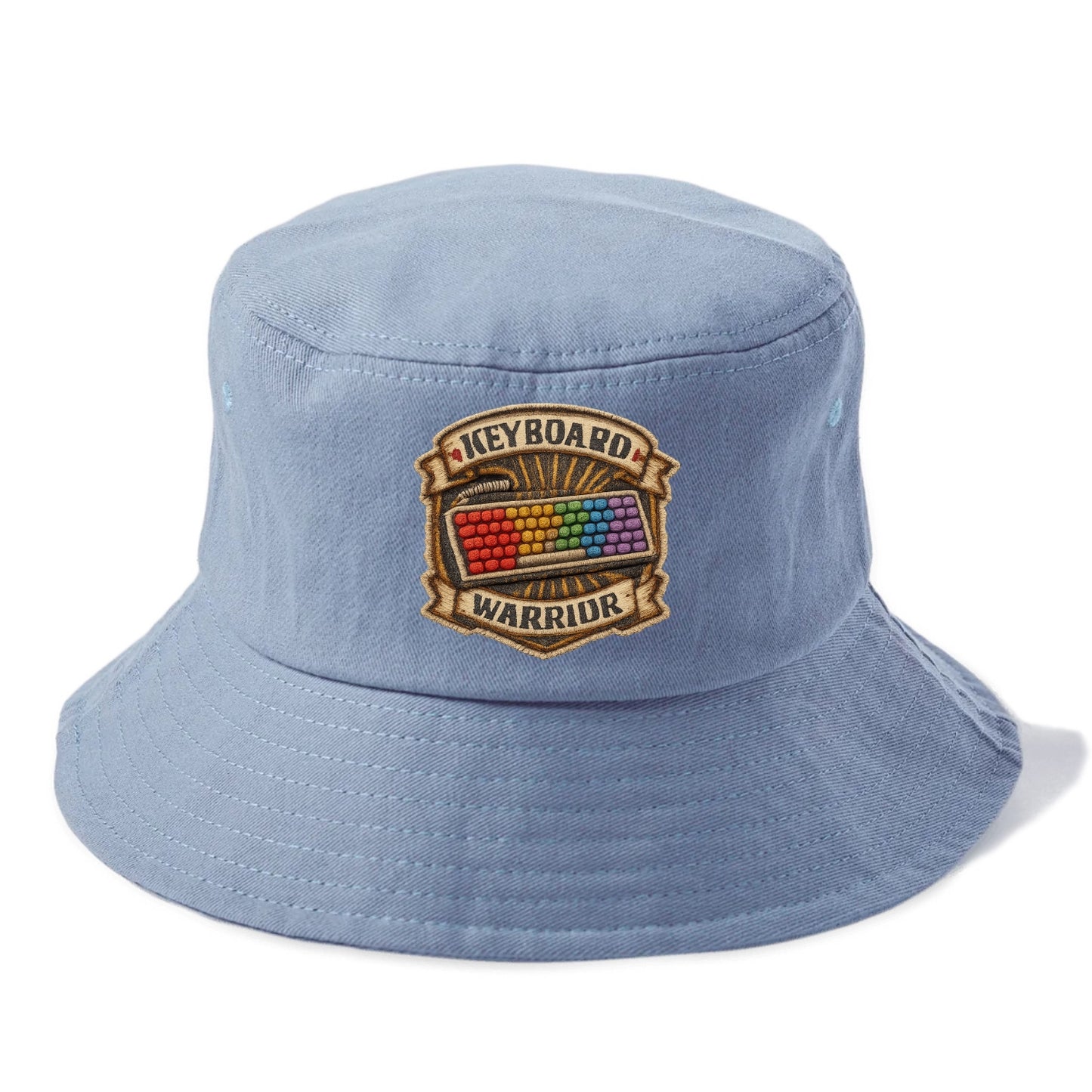 KEYBOARD WARRIOR - mechanical keyboard in RGB rainbow , PC master race - Bucket Hat - Summer Sky(Blue)