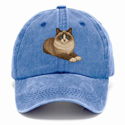 Ragdoll  relaxed lying down with head up Classic Cap - Summer Sky(Blue)
