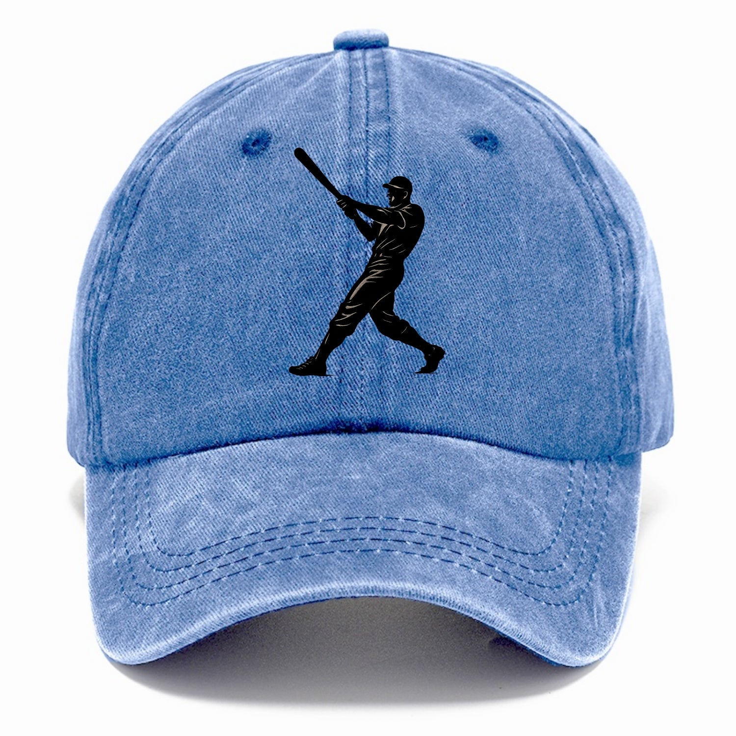 Baseball batter in full swing - Classic Cap - Summer Sky(Blue)