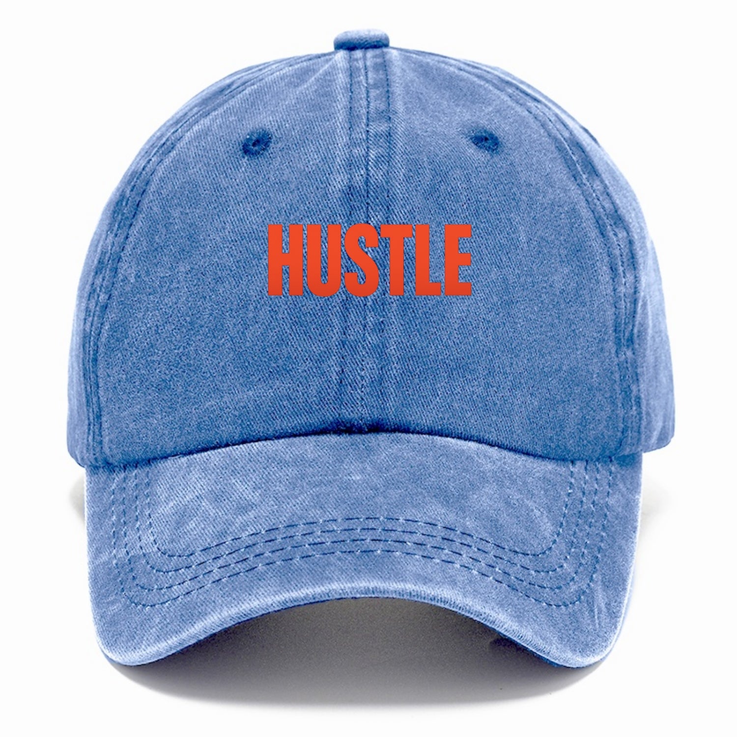 Bold typography design - "HUSTLE" - work hard, grind, chase dreams - Classic Cap - Summer Sky(Blue)