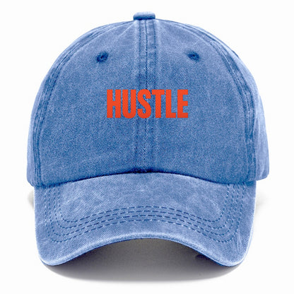 Bold typography design - "HUSTLE" - work hard, grind, chase dreams - Classic Cap - Summer Sky(Blue)