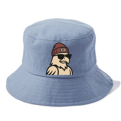 Chestnut Hill Eagle wearing Boston College beanie with BC patch - Bucket Hat - Summer Sky(Blue)