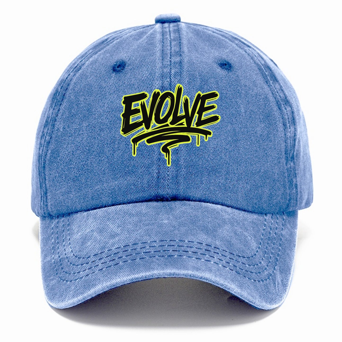 Bold typography design - "EVOLVE" - changing, becoming better - Classic Cap - Summer Sky(Blue)