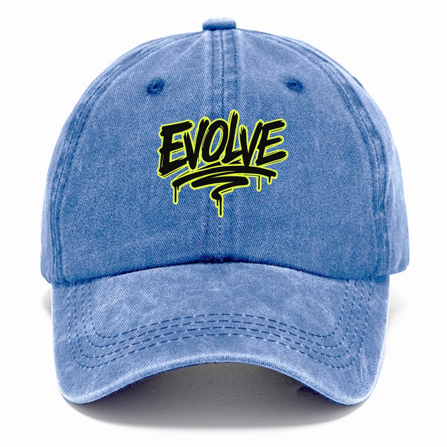 Bold typography design - "EVOLVE" - changing, becoming better - Classic Cap - Summer Sky(Blue)