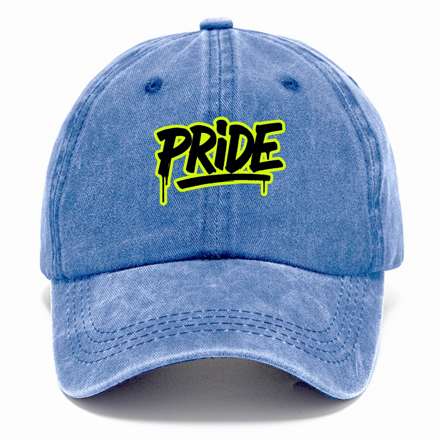 Bold typography design - "PRIDE" - dignified satisfaction, honor - Classic Cap - Summer Sky(Blue)
