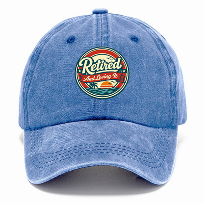 Carefree Retirement Emblem - Classic Cap - Summer Sky(Blue)