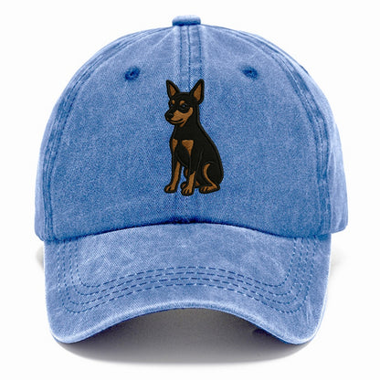 Miniature Pinscher - Black and tan sitti Classic Cap - Summer Sky(Blue)