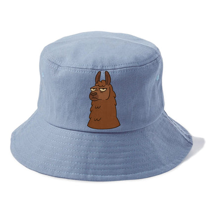 The Llama Judging Silently - Bucket Hat - Summer Sky(Blue)