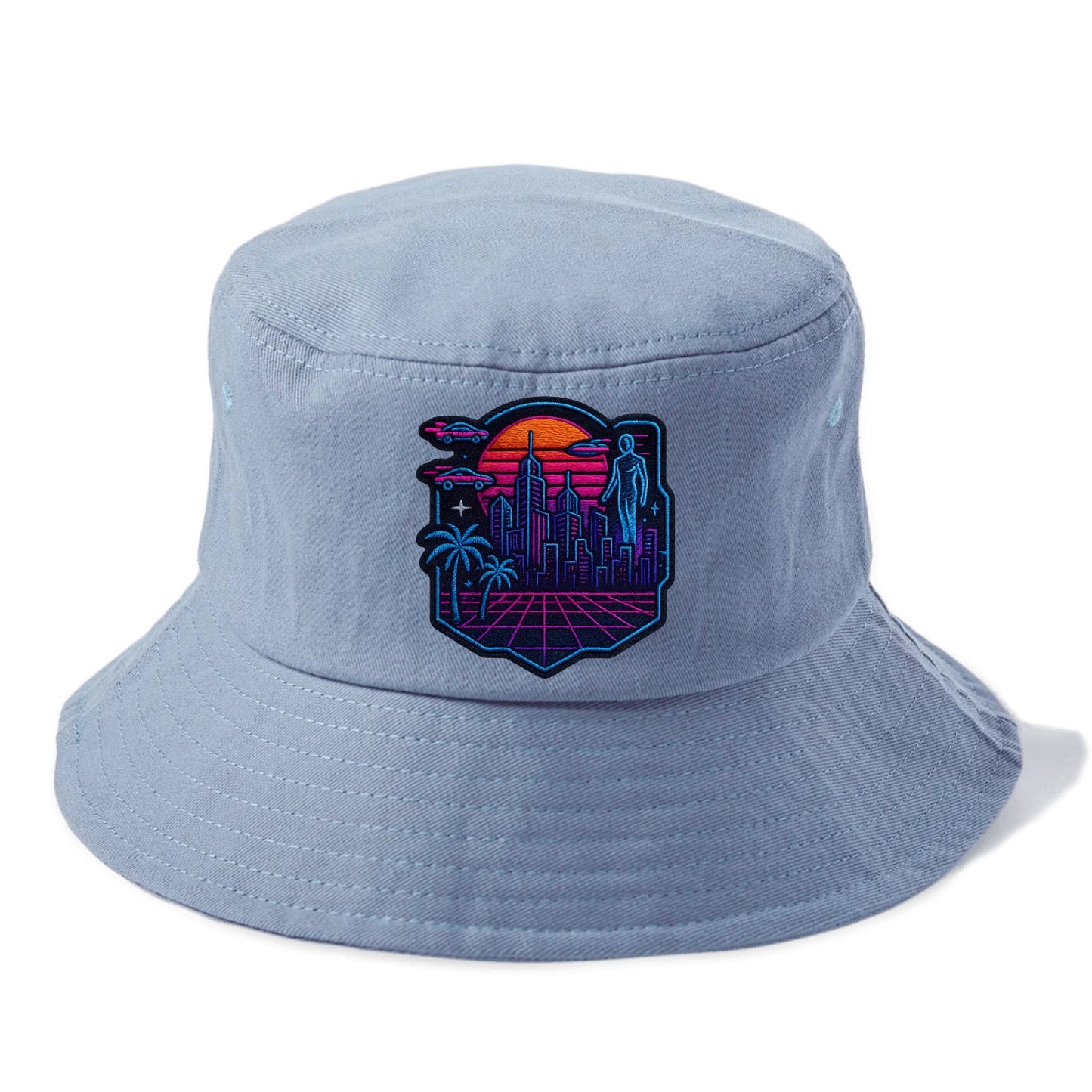 Cyberpunk City - Bucket Hat - Summer Sky(Blue)