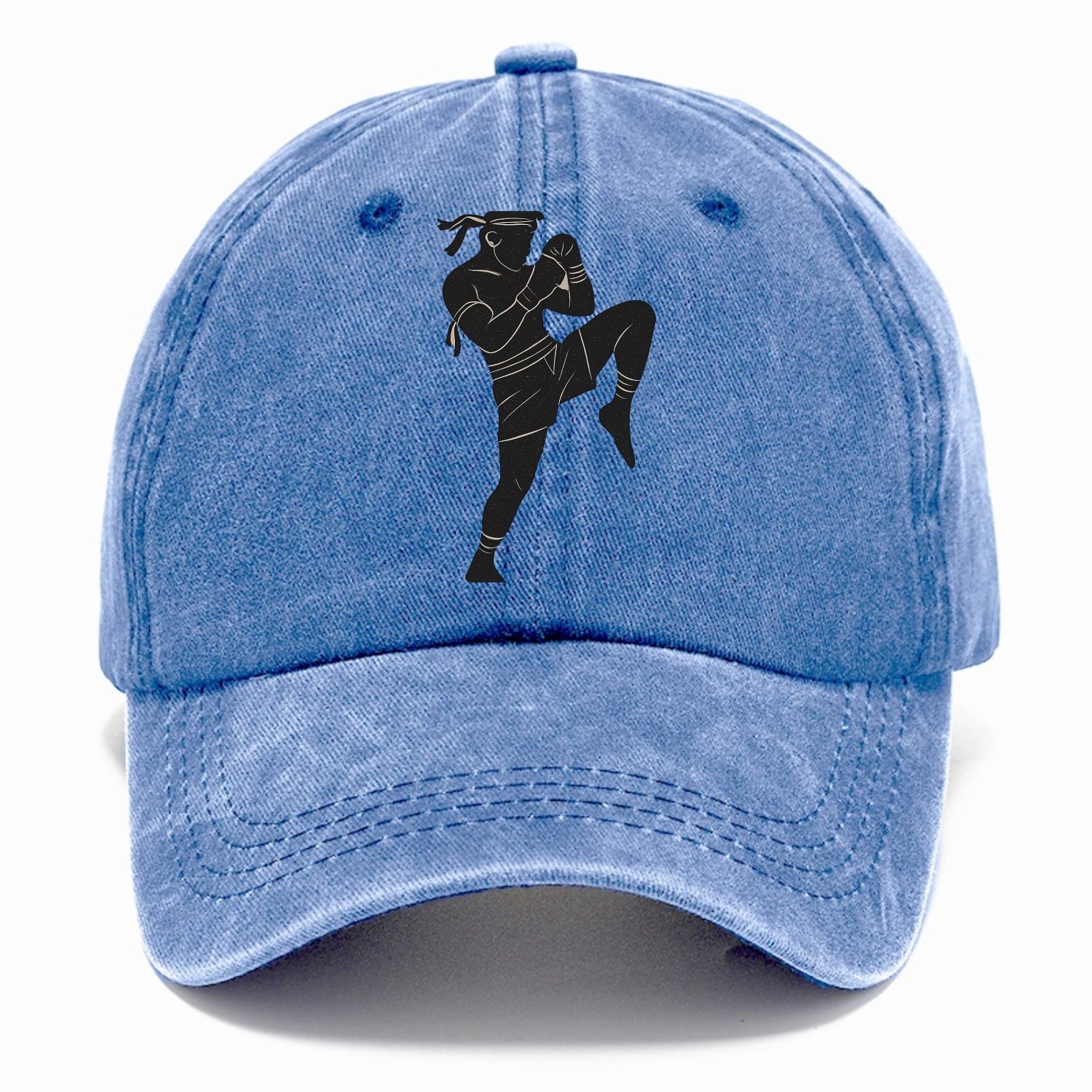 Muay Thai fighter with knee strike - Classic Cap - Summer Sky(Blue)