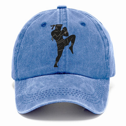 Muay Thai fighter with knee strike - Classic Cap - Summer Sky(Blue)