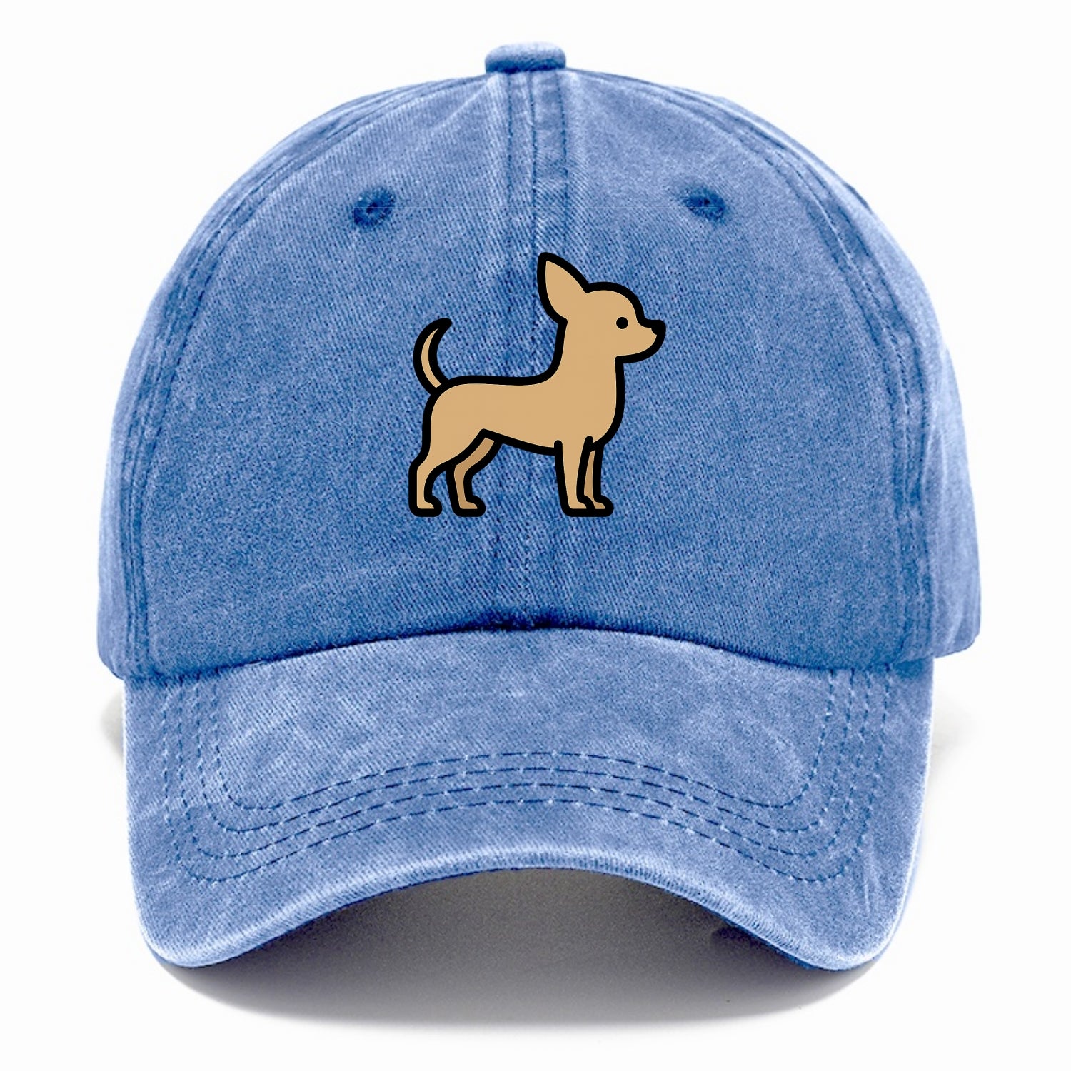 Chihuahua - Tan smooth coat flat side profile - Classic Cap - Summer Sky(Blue)
