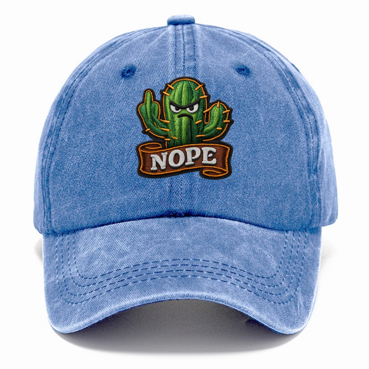 NOPE CACTUS - cactus with attitude in green , prickly personality - Classic Cap - Summer Sky(Blue)