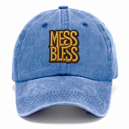 MESS;BLESS UP Gold Metallic Visor - Classic Cap - Summer Sky(Blue)