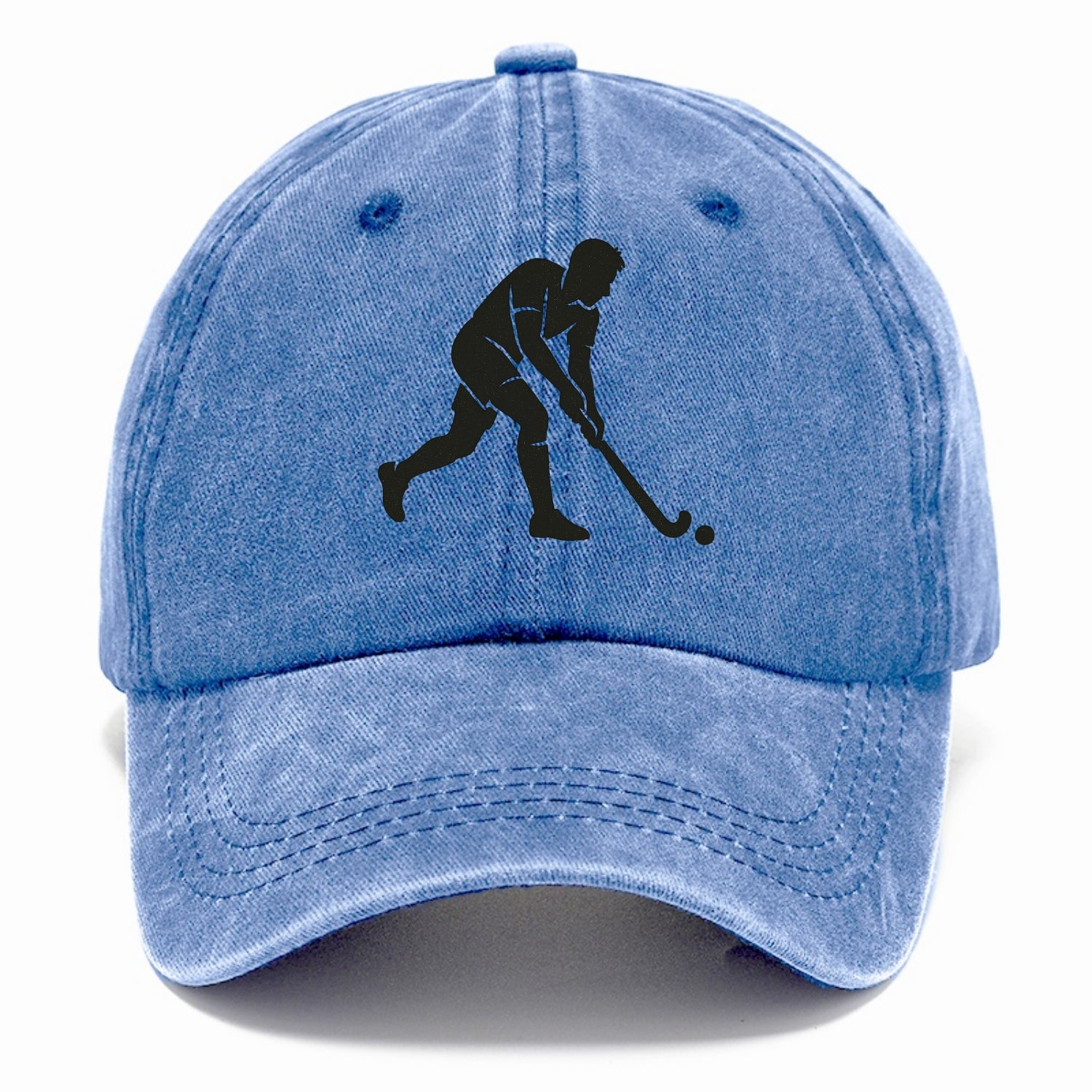 Field hockey player striking the ball - Classic Cap - Summer Sky(Blue)