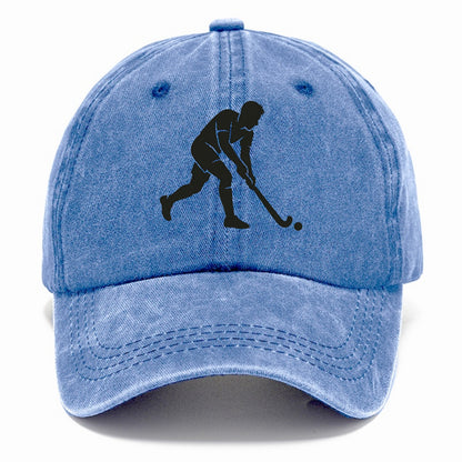 Field hockey player striking the ball - Classic Cap - Summer Sky(Blue)