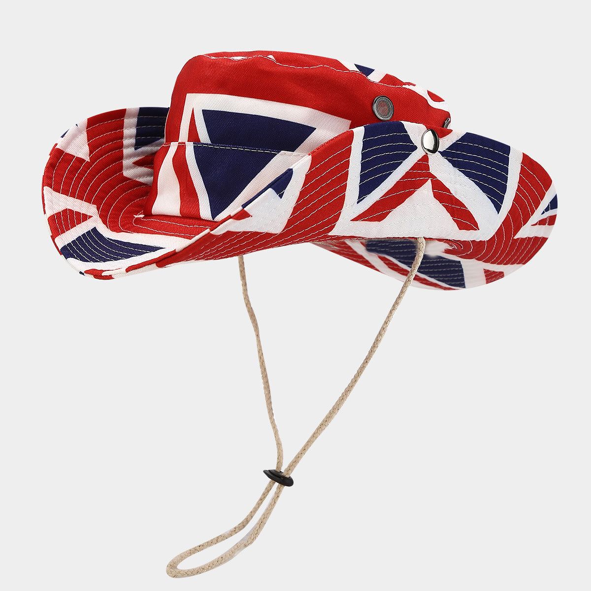 Trendy Denim Fisherman Hat with Windproof Rope