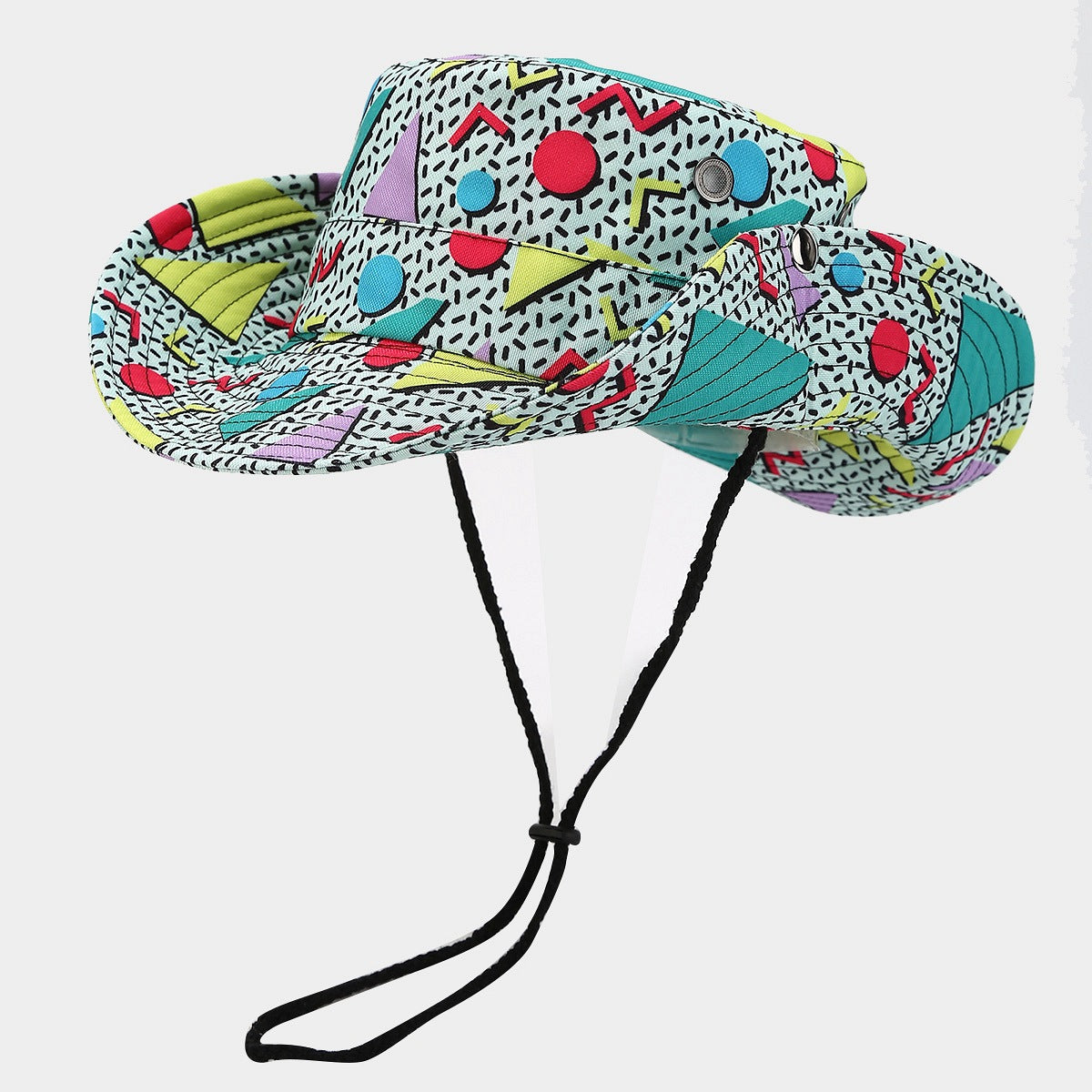 Trendy Denim Fisherman Hat with Windproof Rope