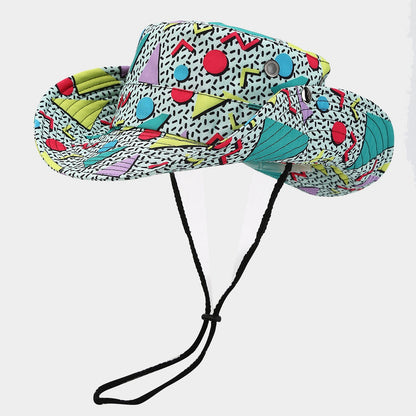 Trendy Denim Fisherman Hat with Windproof Rope