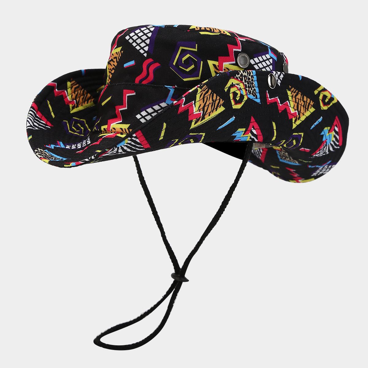 Trendy Denim Fisherman Hat with Windproof Rope