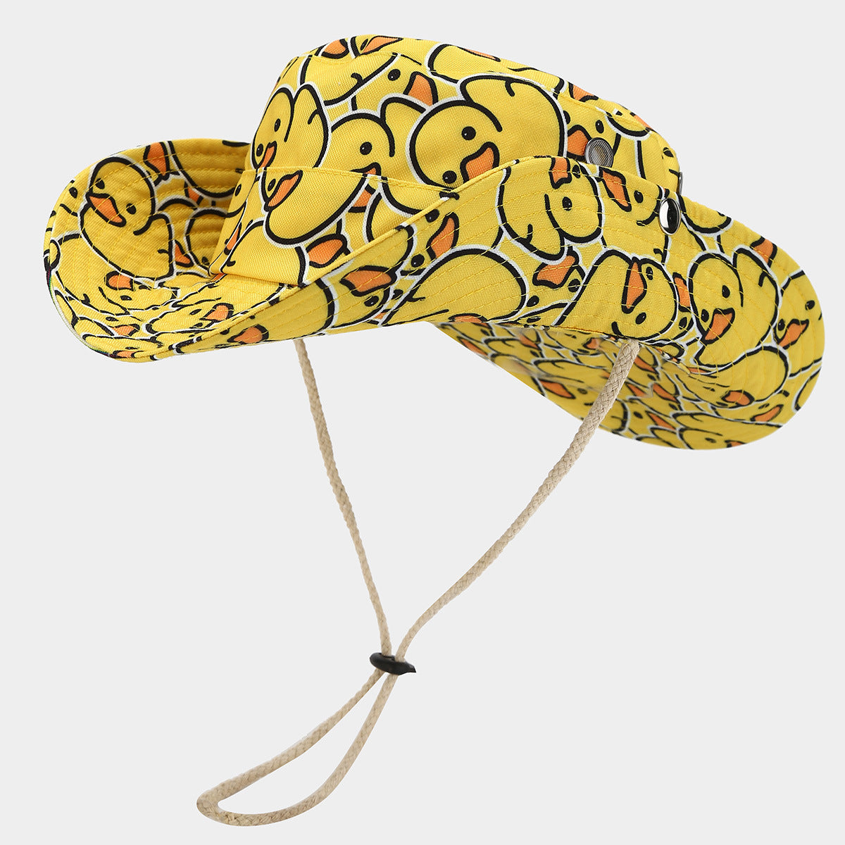 Trendy Denim Fisherman Hat with Windproof Rope