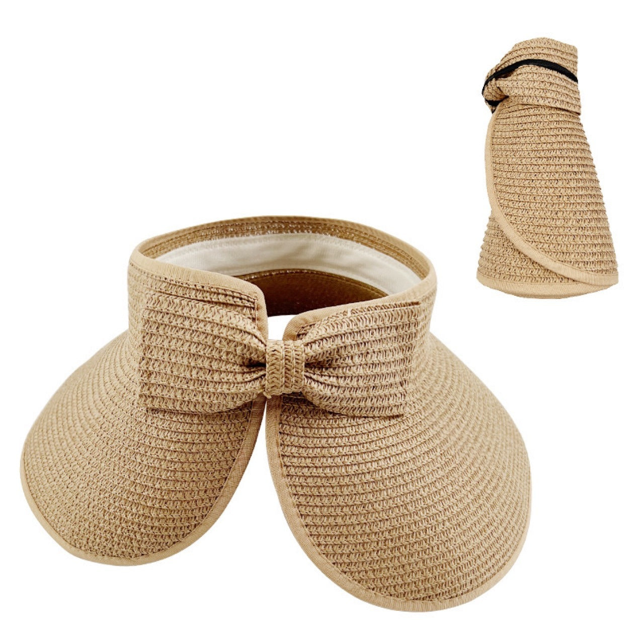 Trendy Foldable Bowknot Straw Hat for Summer