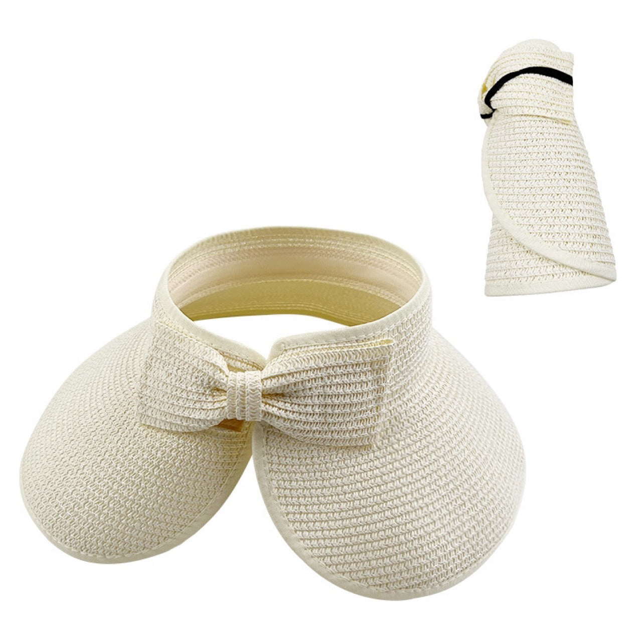 Trendy Foldable Bowknot Straw Hat for Summer